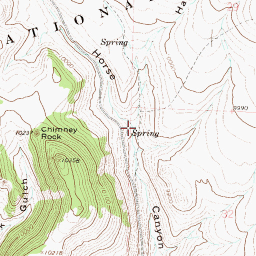 Topographic Map of Hawkins Gulch, CO