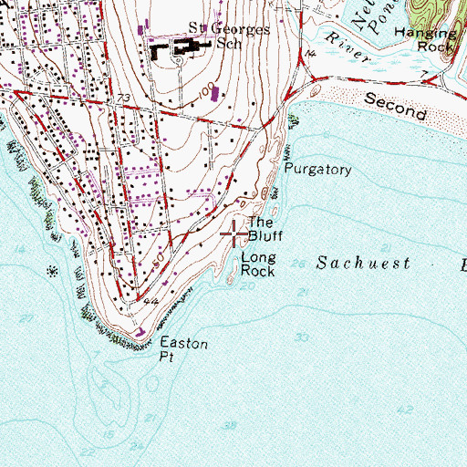 Topographic Map of Meadowlark Campground, RI