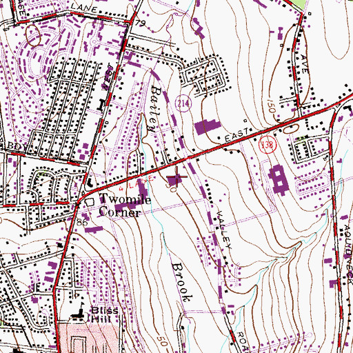 Topographic Map of Middletown Plaza Shopping Center, RI