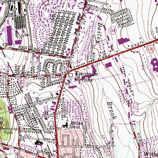 Topographic Map of Middletown Post Office, RI