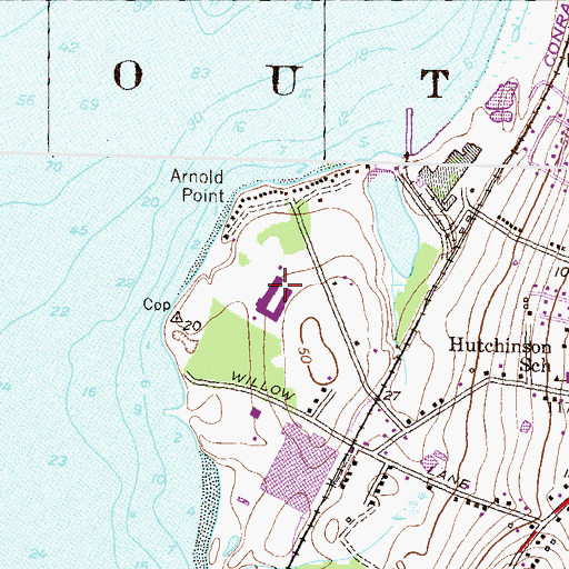 Topographic Map of Mount Hope Maritime Terminal, RI