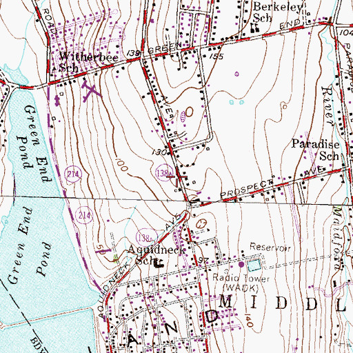 Topographic Map of Newport Butterfly Farm, RI