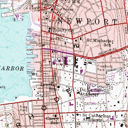 Topographic Map of Peoples Library, RI