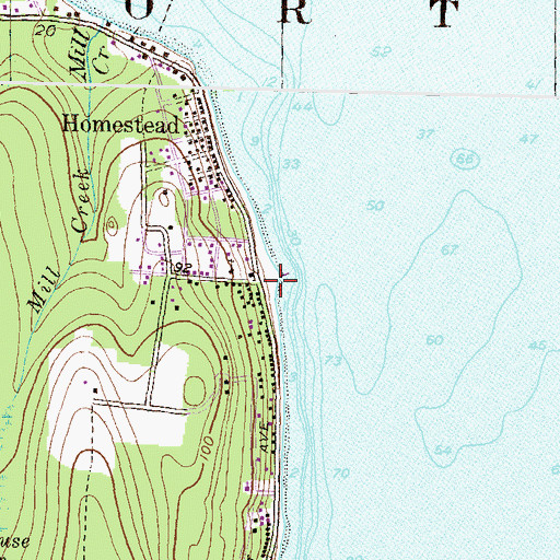 Topographic Map of Prudence Island Post Office, RI