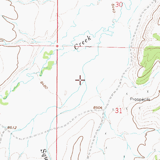 Topographic Map of Hat Springs Creek, CO