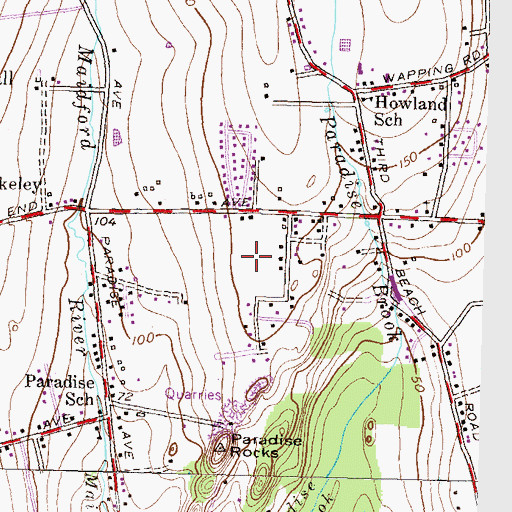 Topographic Map of Sachuest Golf Club (historical), RI
