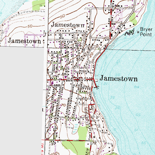 Topographic Map of Saint Mark Church, RI