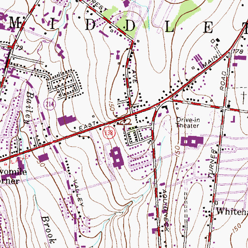 Topographic Map of Saint Michaels Episcopal Church, RI