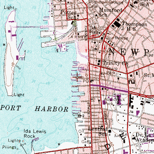 Topographic Map of Scotts Wharf, RI