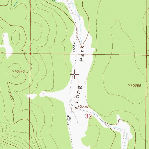 Topographic Map of Long Park, CO