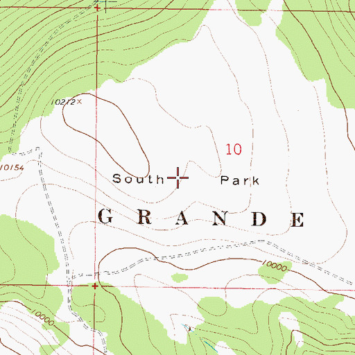 Topographic Map of South Park, CO