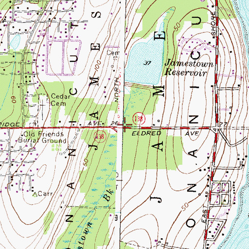 Topographic Map of Windmill Hill Historic District, RI