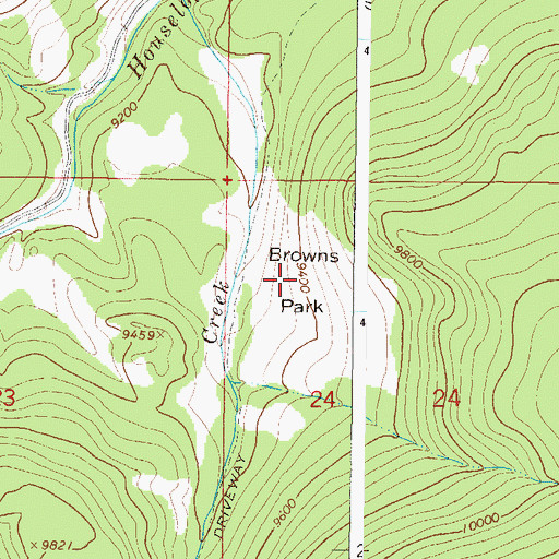 Topographic Map of Browns Park, CO