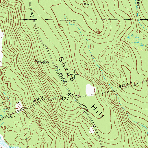 Topographic Map of Allen Plot, RI