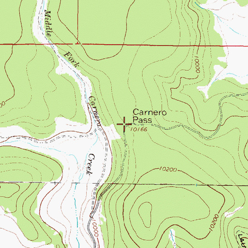Topographic Map of Carnero Pass, CO