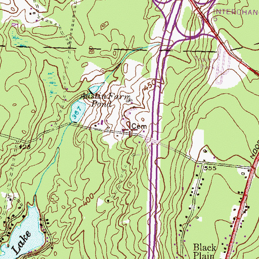 Topographic Map of Austin School (historical), RI