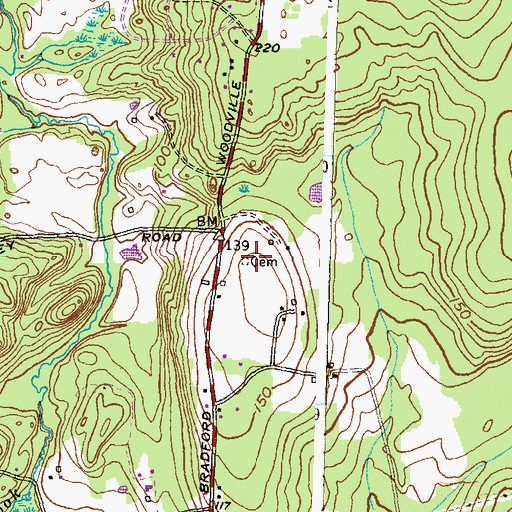 Topographic Map of Babcock Family Plot, RI