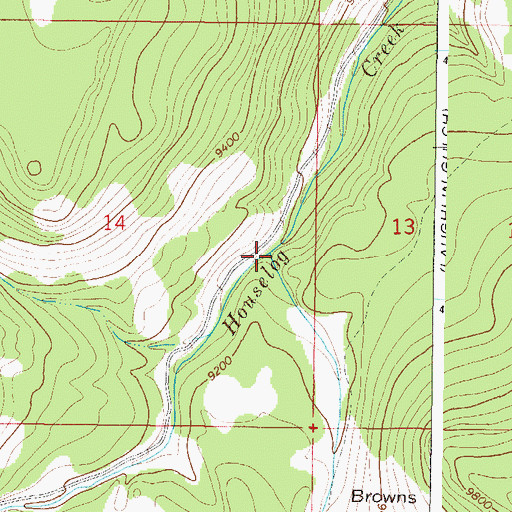 Topographic Map of Browns Creek, CO