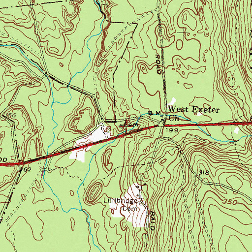 Topographic Map of Barber Plot, RI