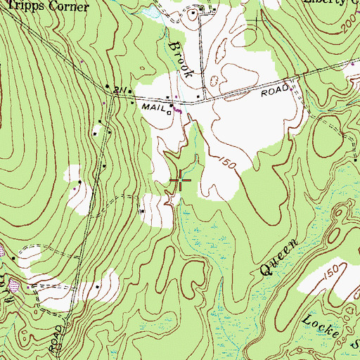 Topographic Map of Bates Lot, RI