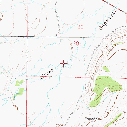 Topographic Map of Squaw Creek, CO