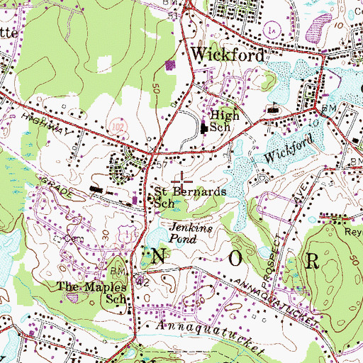 Topographic Map of Samuel Boone Plot, RI