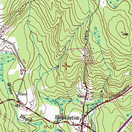 Topographic Map of Burton Plot, RI
