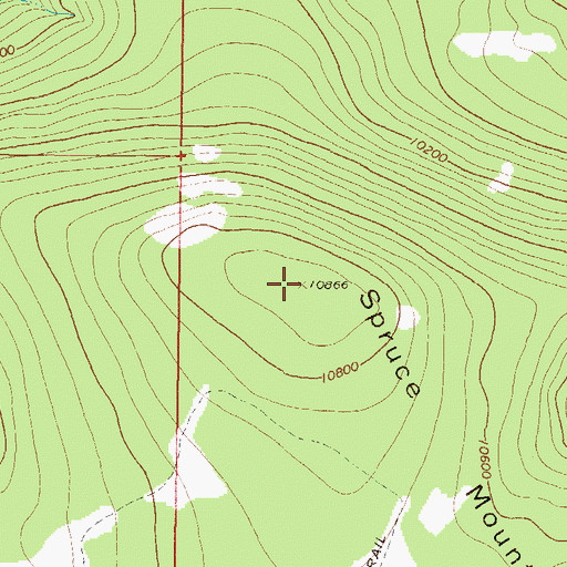 Topographic Map of Spruce Mountain, CO
