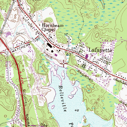 Topographic Map of Carr Cemetery, RI