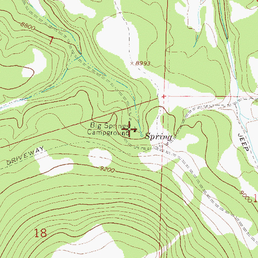 Topographic Map of Big Springs Campground, CO