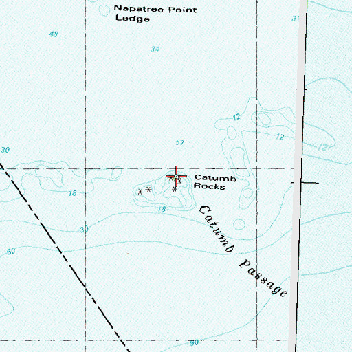 Topographic Map of Catumb Rocks, RI