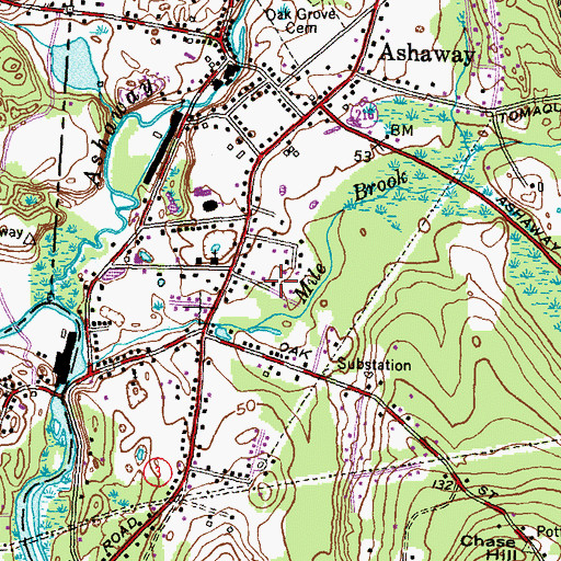 Topographic Map of Central Nursery School, RI