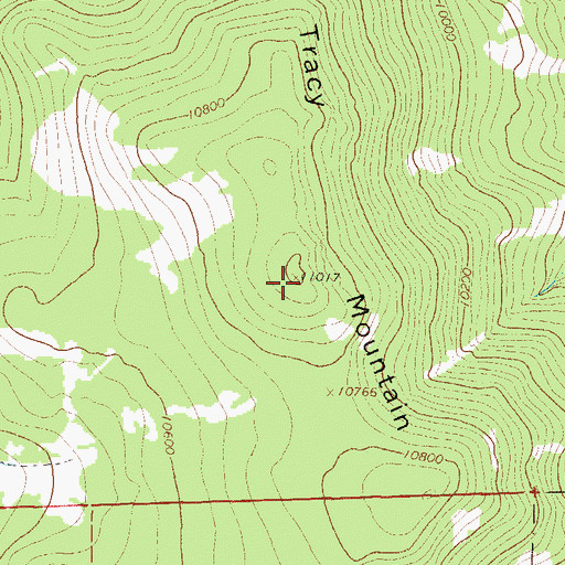 Topographic Map of Tracy Mountain, CO