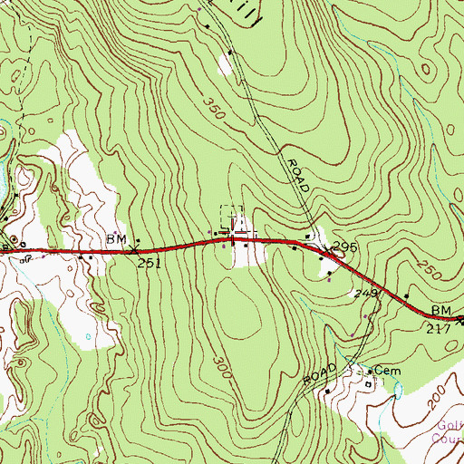 Topographic Map of Chestnut Hill School (historical), RI