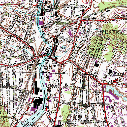 Topographic Map of Christ Episcopal Church, RI