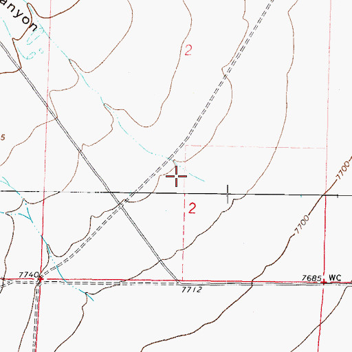 Topographic Map of Tracy Canyon, CO