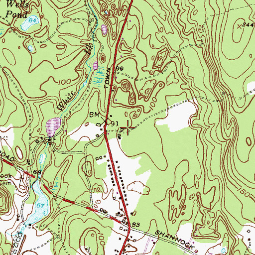 Topographic Map of Clark Memorial Library, RI