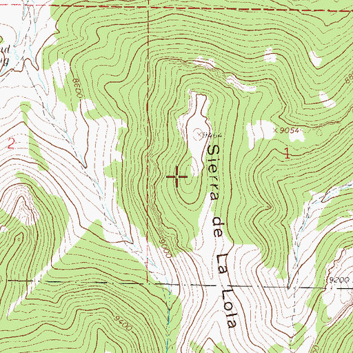 Topographic Map of Sierra de La Lola, CO