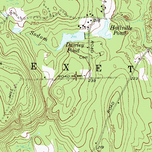 Topographic Map of Dawley - Brown Plot, RI