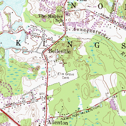 Topographic Map of John Eldred Plot, RI