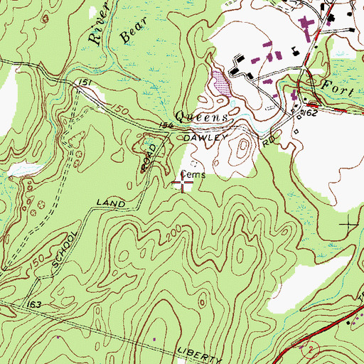 Topographic Map of Exeter School Cemetery, RI