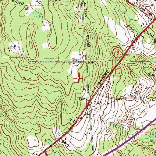 Topographic Map of Fenner Plot, RI