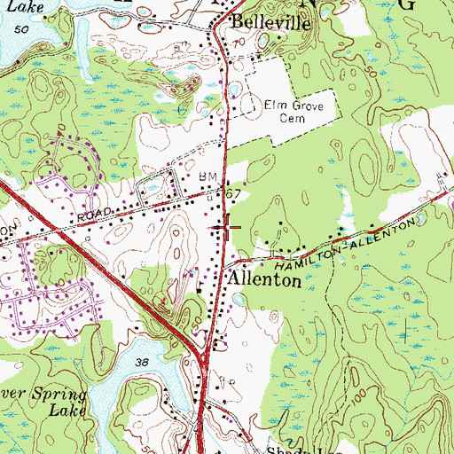 Topographic Map of First Baptist Church of North Kingstown, RI