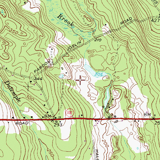Topographic Map of Fisherville Brook Wildlife Refuge, RI