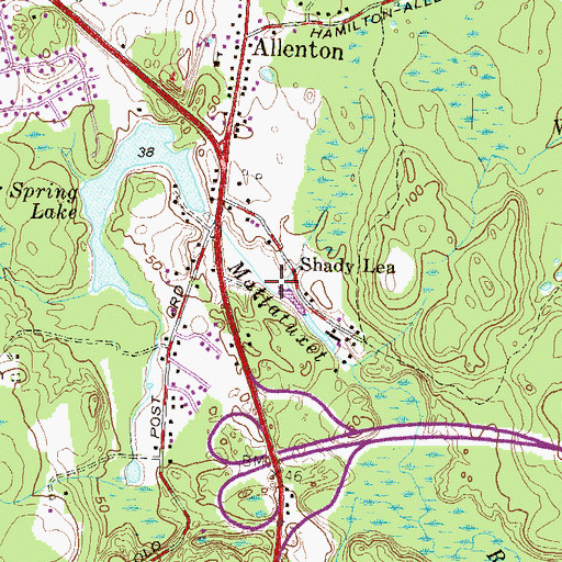 Topographic Map of Flagg Lane Cemetery, RI
