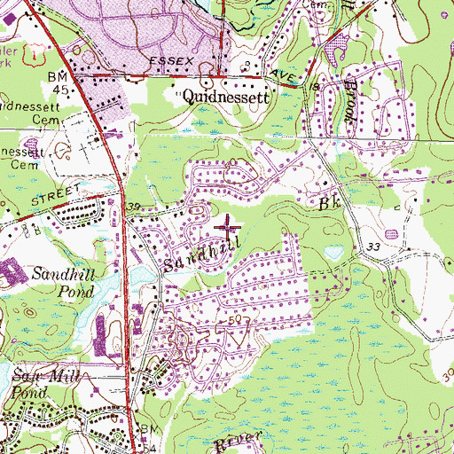 Topographic Map of Forest Park School, RI