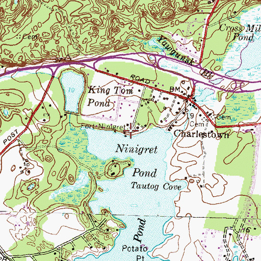 Topographic Map of Frosty Drew Observatory, RI