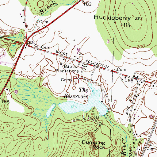 Topographic Map of Gardner Plot, RI