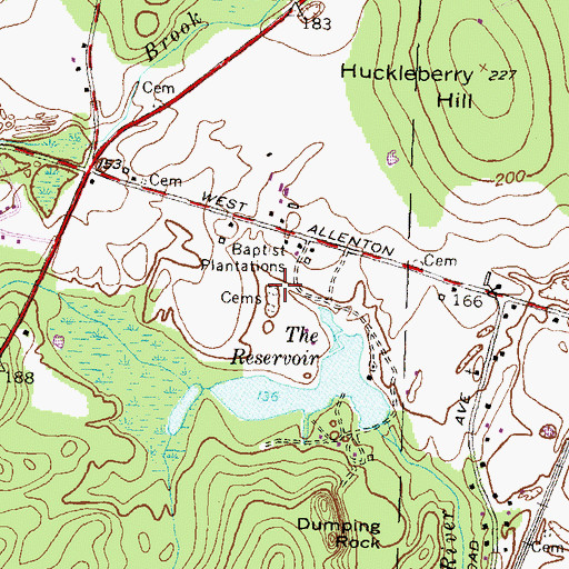 Topographic Map of Gardner Plot, RI