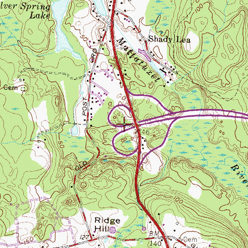 Topographic Map of Hannah Robinson Rock, RI